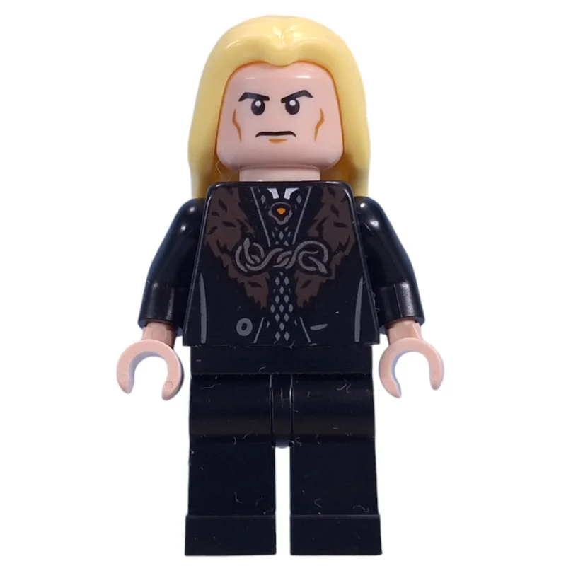 Lucius Malfoy, Black Robes with Dark Red Fur, Plain Legs