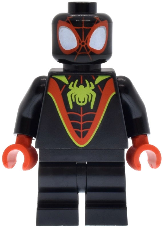 Spin / Spider-Man (Miles Morales), Medium Black Legs, Lime Spider