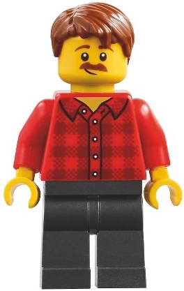 Red Torso, Pearl Titanium Legs, Reddish Brown Hair