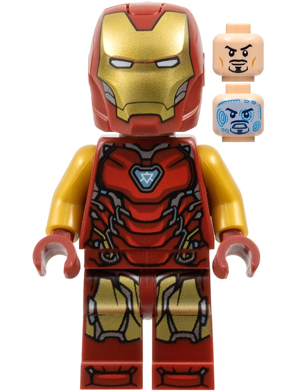 Iron Man Mark 85 Armor, Pearl Gold Arms, Angular Helmet