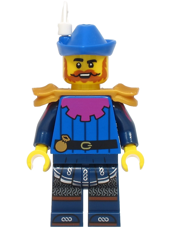 Bard, Blue Torso, Dark Blue Legs, Blue Hat, Pearl Gold Shoulder Guard