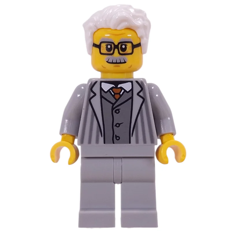 Grandpa, Light Bluish Grey Suit, White Hair