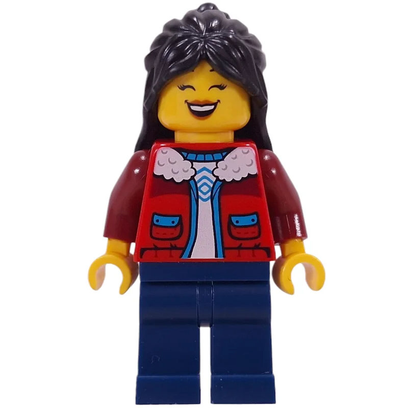 Mom, Red Torso, Dark Blue Legs, Black Hair