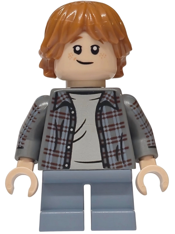 Ron Weasley, Dark Bluish Gray Shirt, Short Sand Blue Legs
