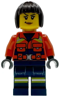 Lifeguard, Reddish Brown Torso, Dark Blue Legs, Dark Brown Hair