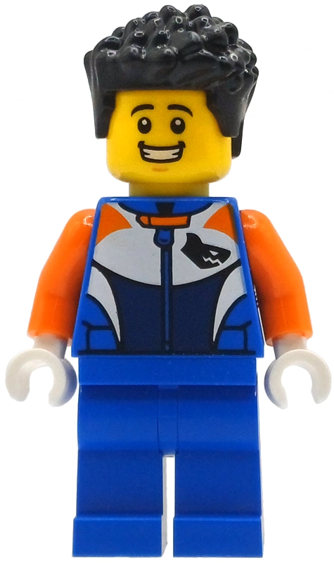 Race Driver, Blue Suit, Black Hair