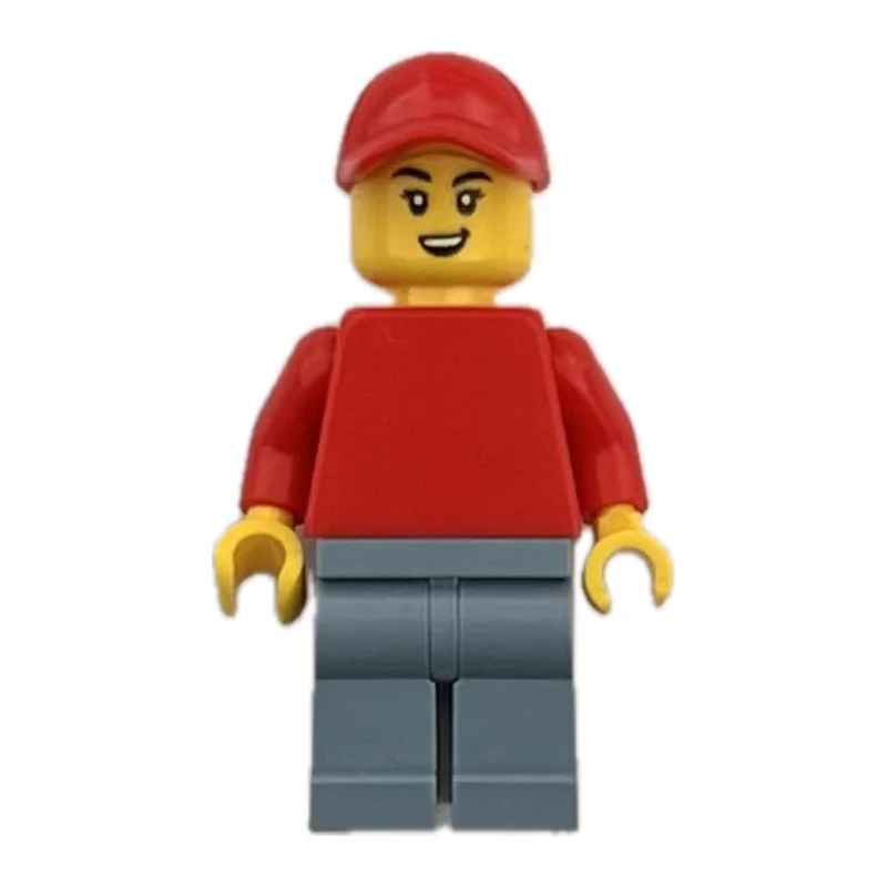 Red Torso, Sand Blue Legs, Red Cap
