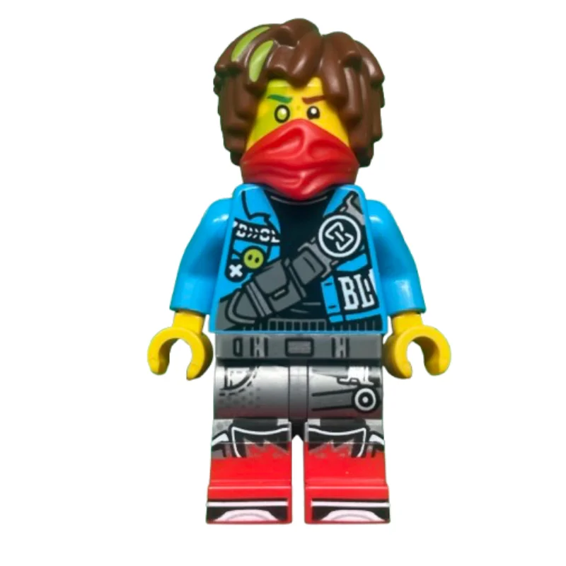 Mateo, Dark Azure Torso, Red Mask