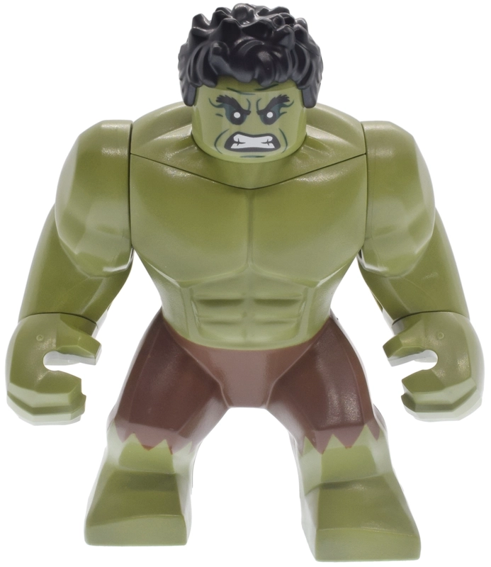 Hulk (Big Fig), Olive Green, Black Hair, Removable Head, Reddish Brown Pants, Dark Green Eyes