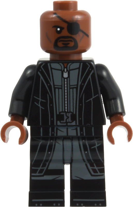 Nick Fury, Long Coat, Dark Bluish Gray Legs Print