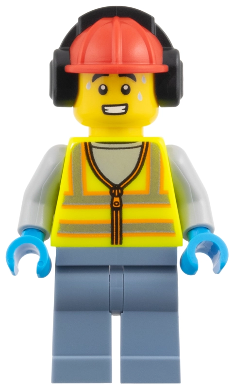 Airport Crew, Vibrant Yellow Safety Vest, Red Hard Hat