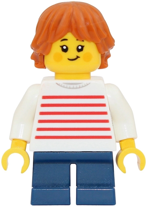 Kid, White Torso, Dark Blue Legs, Dark Orange Hair
