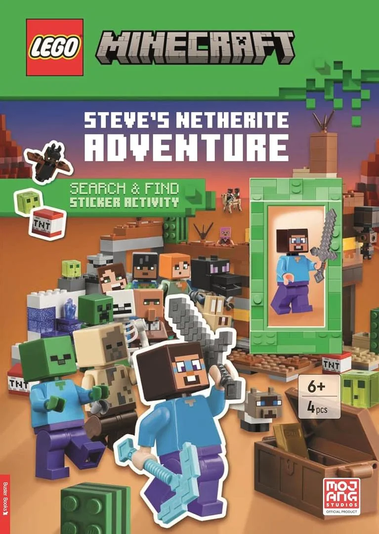 Minecraft: Steve's Netherite Adventure: Search & Find Sticker Activity
