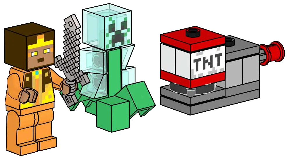 Golden Knight and Charged Creeper