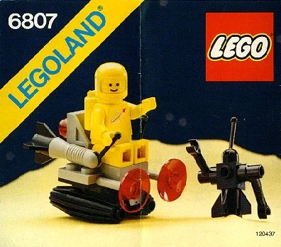 Space Sledge with Astronaut and Robot