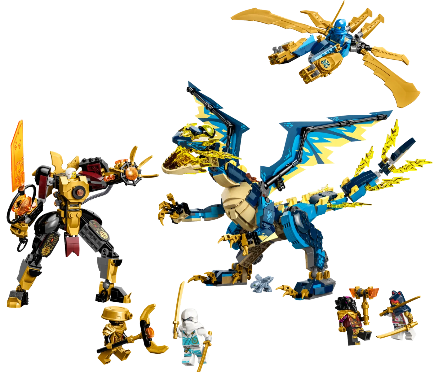 Elemental Dragon vs. The Empress Mech